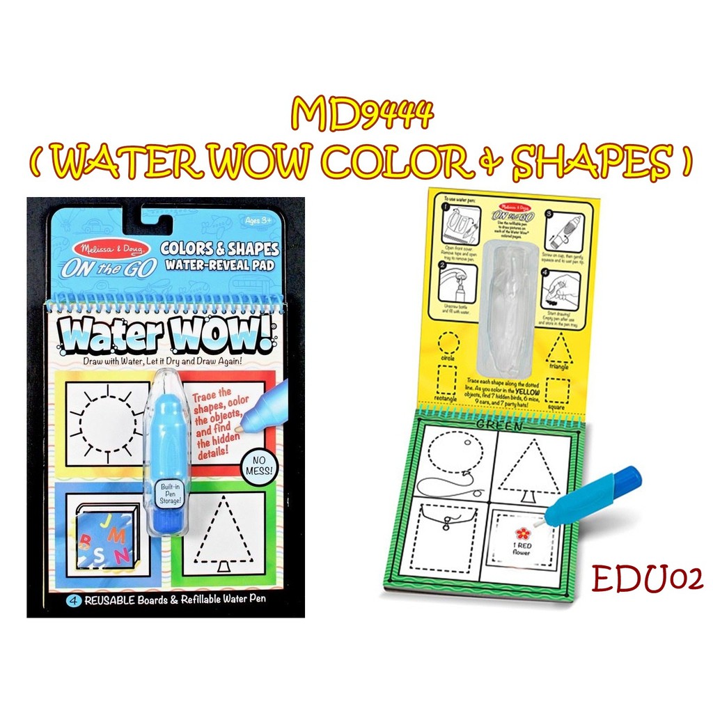 MD9444 WATER WOW COLOR &amp; SHAPES EDU02 MAINAN MEWARNAI