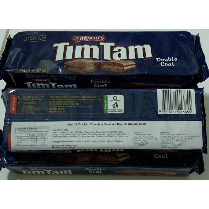 

TIM TAM ARNOTT'S DOUBLE COAT