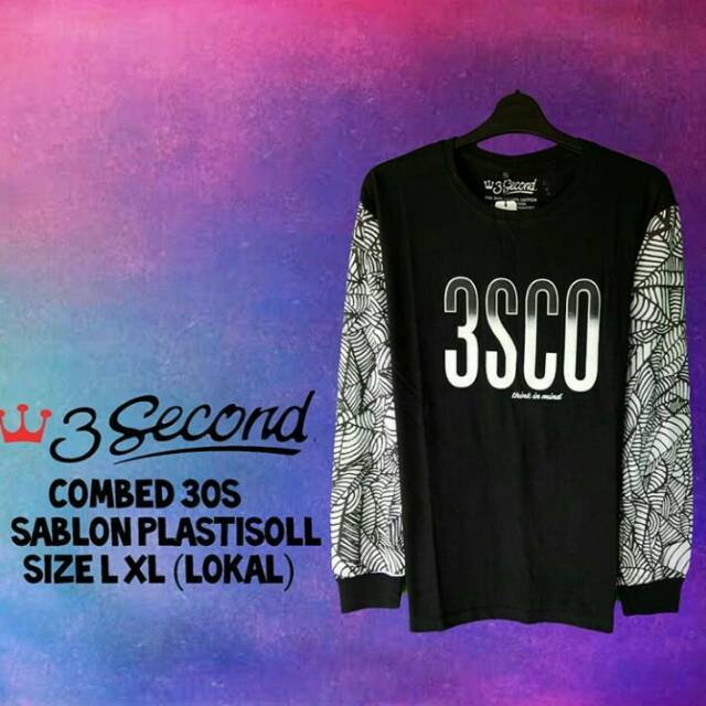 Kaos 3second lengan panjang