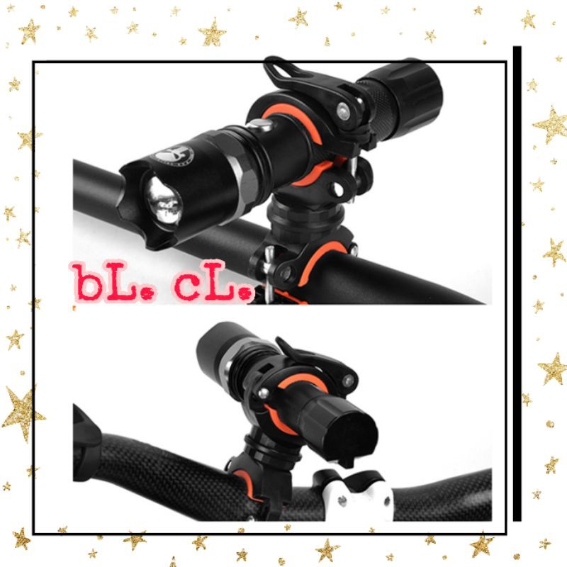 Bracket Sepeda Senter Mounting Senter Swat Mounting Senapan Bracket 360 Derajat Bracket Holder Sente