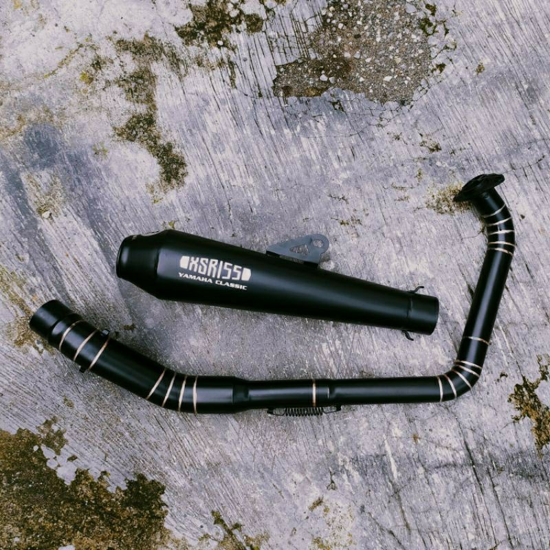 knalpot racing yamaha xsr 155 smoke muffler murahhh
