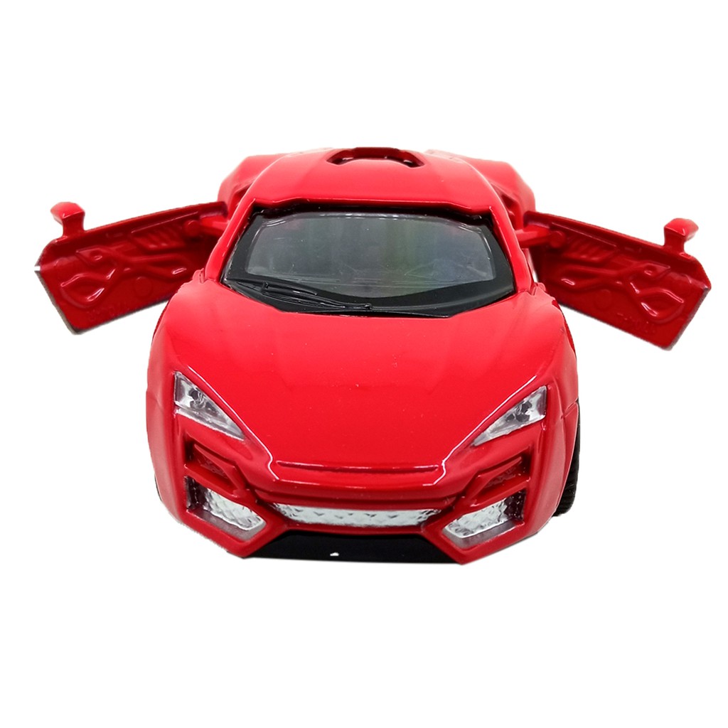 Toy Addict Lykan Hypersp0rt Sport Car Merah Diecast Mainan Mobil Balap