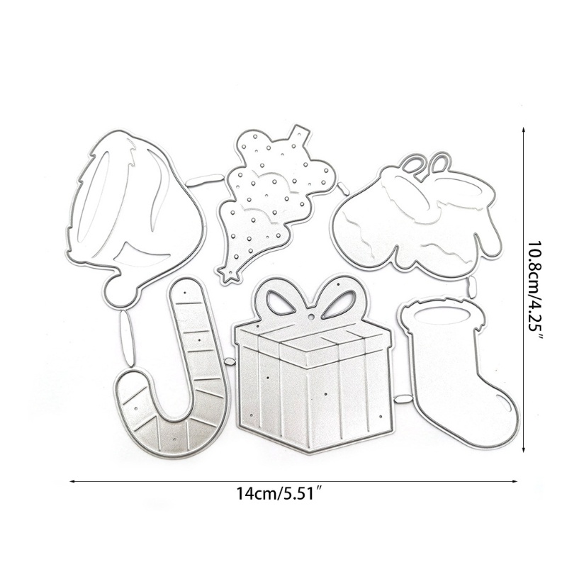 Cetakan Stensil Cutting Dies Motif Pohon Natal Bahan Metal Untuk Scrapbook / Craft DIY / Embossing