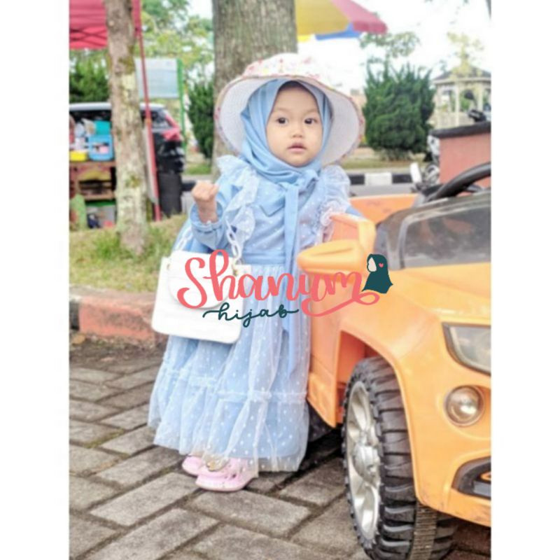 gamis anak/gamis bayi/couple ibu dan anak perempuan/dress anak/gamis pesta/gamis Shireen