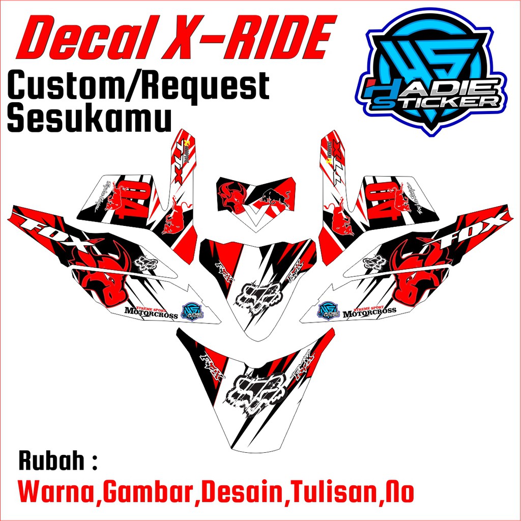 Sticker Decal X-RIDE/CUSTOM