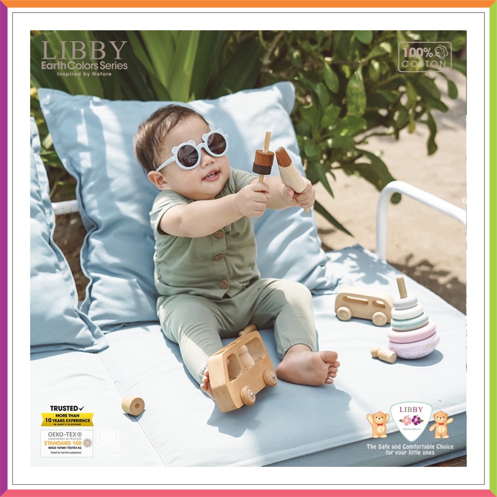 ❤ Fashionbabies ❤ [ TERBARU ] LIBBY ROCCO EARTH SERIES | SETELAN OBLONG PENDEK CELANA PANJANG