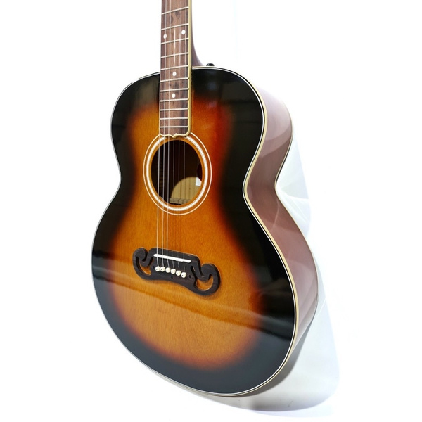 Gitar Akustik Merk Gibson Tipe J200 Jumbo Warna Sunburst Spruce Senar String Jumbo Trusrod Murah