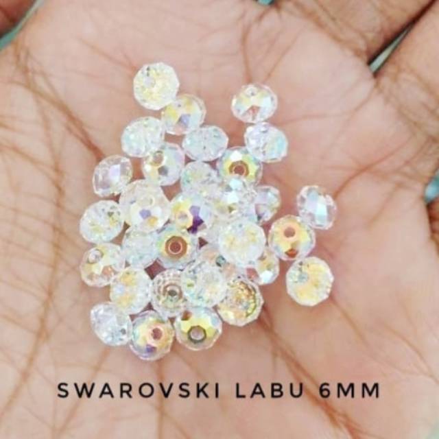 CRYSTAL SWAROVSKI LABU 6MM ORIGINAL AUSTRIA