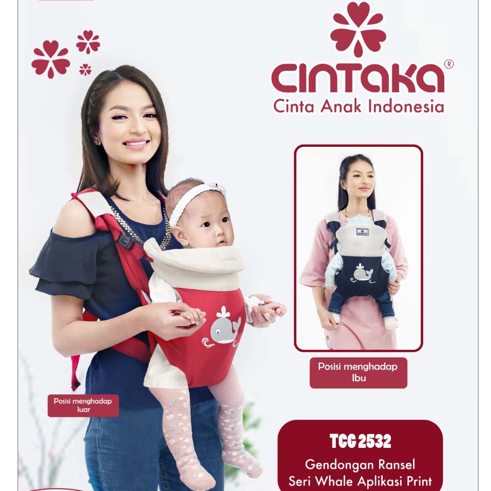 Gendongan Bayi Hipseat CINTAKA Whale Series / Gendongan Ransel