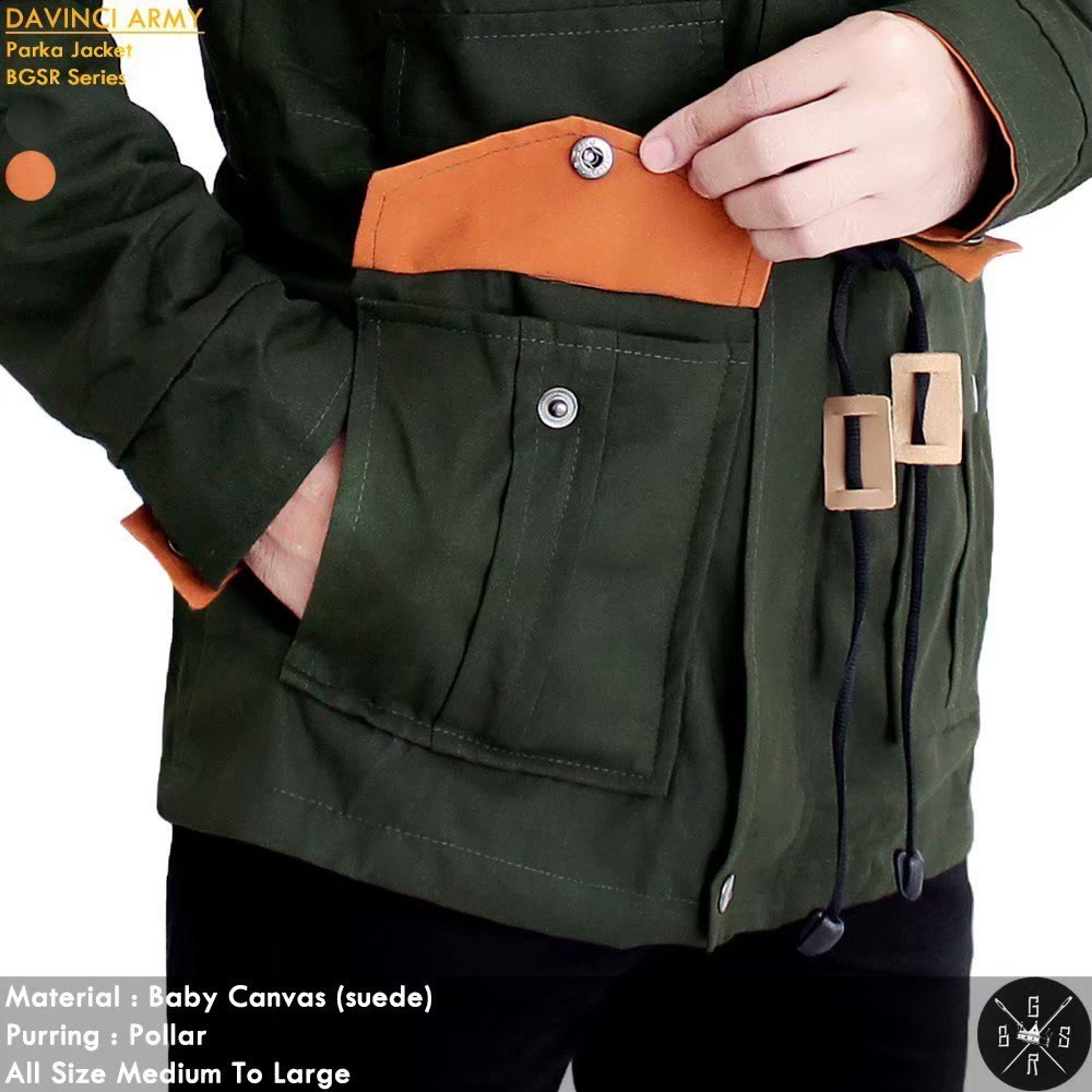 Jaket Parka Pria BGSR Suede / Jaket Parka BGSR Suede Premium / Jaket Parka Pria Big Size-4