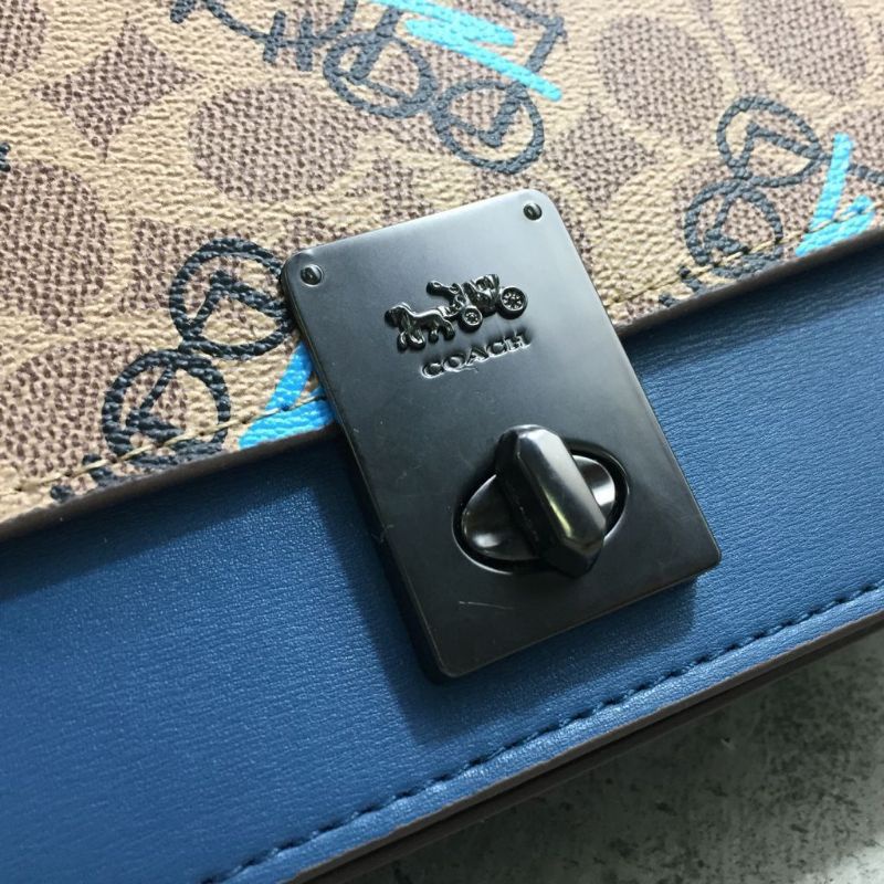 COACH Hutton Saddle Bag In Signature Canvas Abstract Horse Carriage