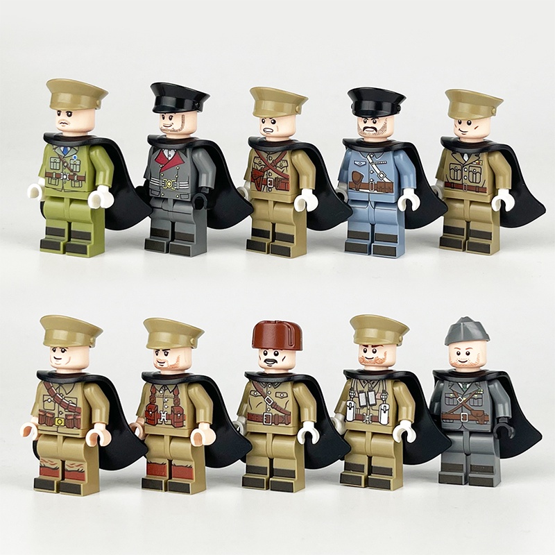 Perwira Action Figure Blok Hadiah Militer Boy Puzzle Mini 10pcs Game Building