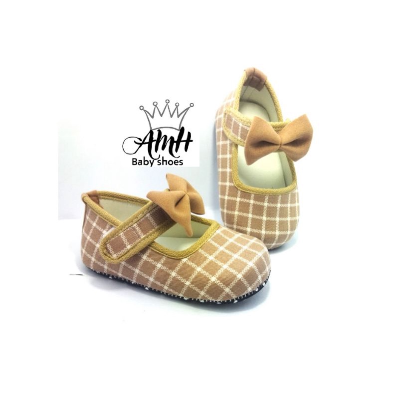 amh-SEPATU DESAINER PUTRI BALITA PEREMPUAN MARY JANE, SEPATU BAYI BARU LAHIR PITA/SEPATU BAYI PREWALKER