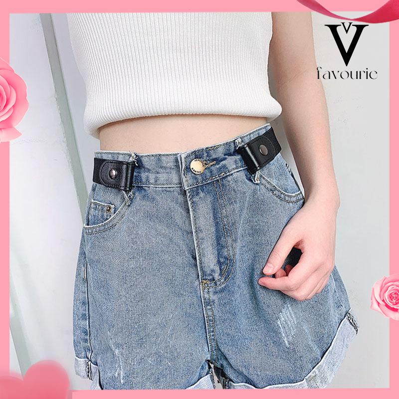 [COD]Sabuk Jeans Pria Elastis Tanpa Jejak Serbaguna Tak Terlihat Elastis Wanita Lubang Dekoratif Gaya Ins Sabuk Malas-FA