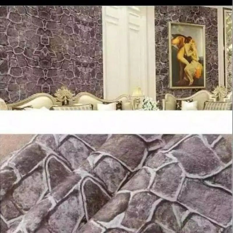 Wallpaper Sticker Motif Batu Alam