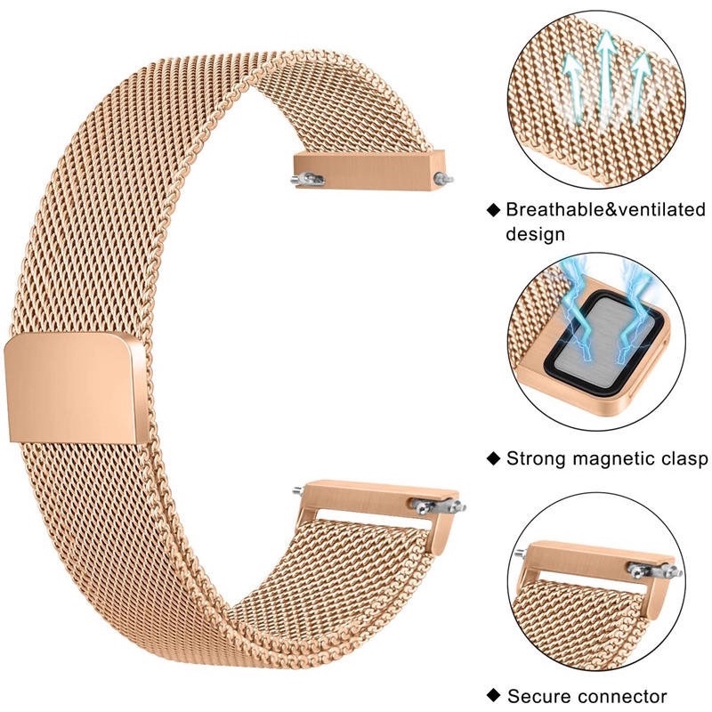 Strap Stainless steel Magnet Jam 22mm Milanese tali jam Samsung gear S3 galaxy watch moto 360 46mm