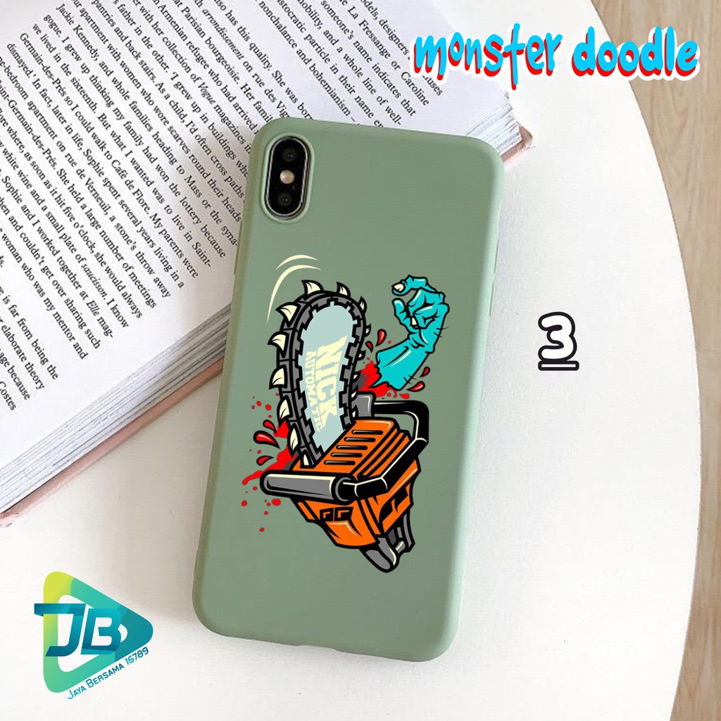 softcase MONSTER DOODLE oppo vivo xiaomi realme samsung iphone all type JB4381