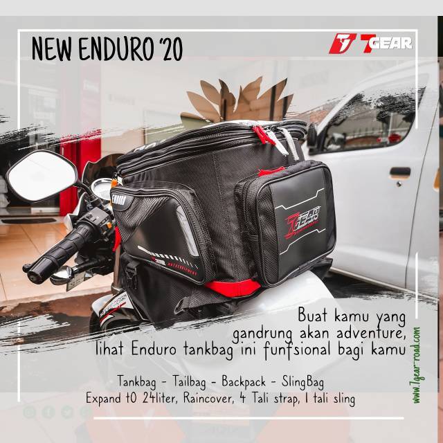 Tankbag ENDURO 7GEAR New model 2020 tas tank bag besar tangki motor touring bikers backpack tailbag
