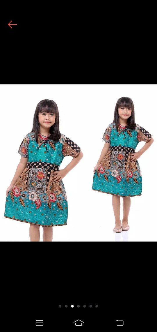 Dress Batik Anak Batikwaow Balita Tk/sd/smp