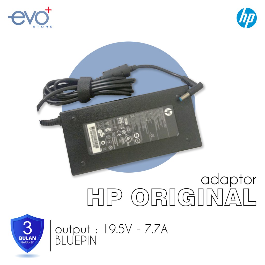 Adaptor ORIGINAL HP Omen 15 TPN-Q194 TPN-Q193 19.5V 7.7A bluepin