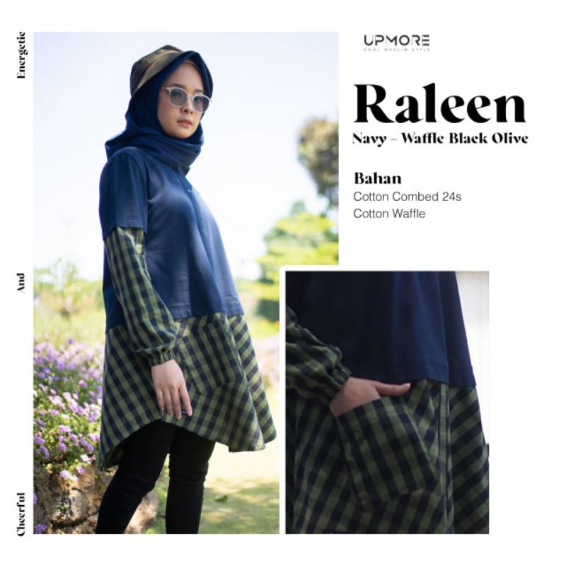 TUNIK UPMORE RALEEN NAVY - WAFFLE BLACK OLIVE RALEN