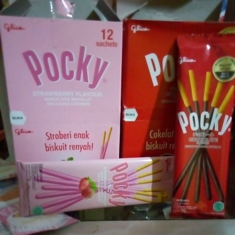 POCKY MINI / GLICO POCKY SINGLE / POCKY SACHET / POCKY COKLAT / POCKY STRAWBERRY GLICO WINGS POCKY POKI