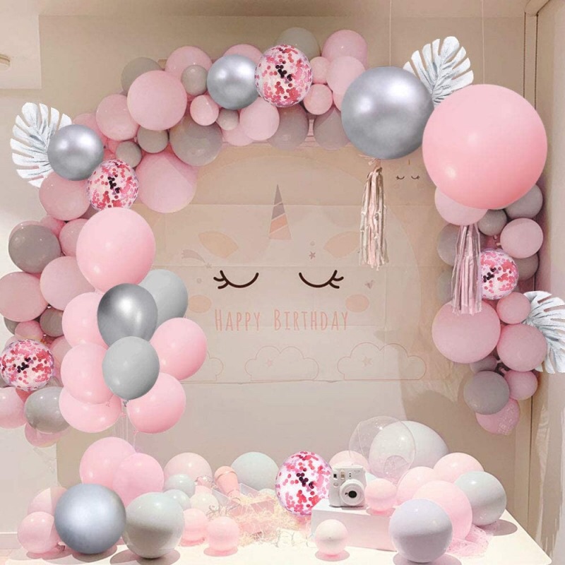 (Set) Birthday dekorasi/dekor ulang tahun/dekor tema pink pastel