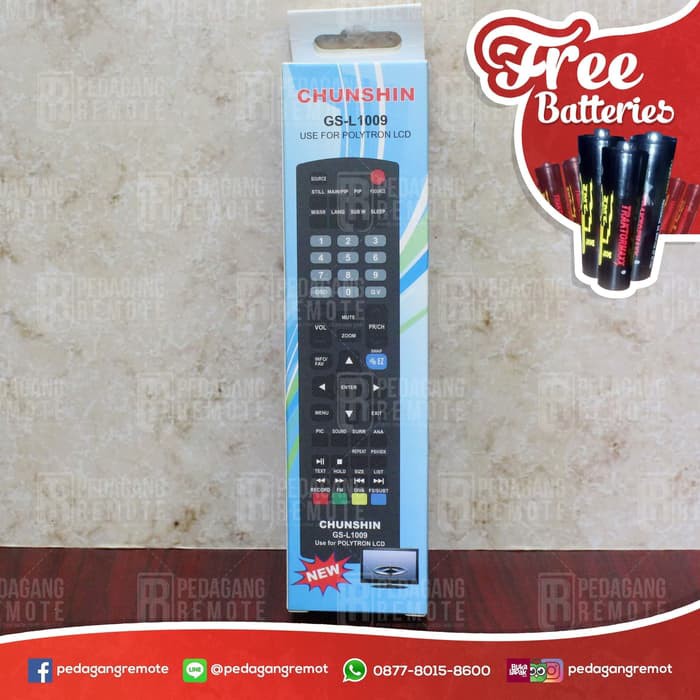 RET-222 Remot / Remote TV Polytron CinemaX LCD / LED Multi / Universal