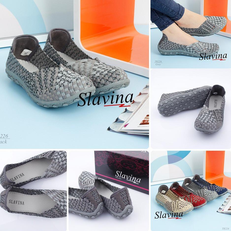 Baru ZYDFD Sepatu Wanita Slavina Knit Flat Rajut TR226 47 Bestseller