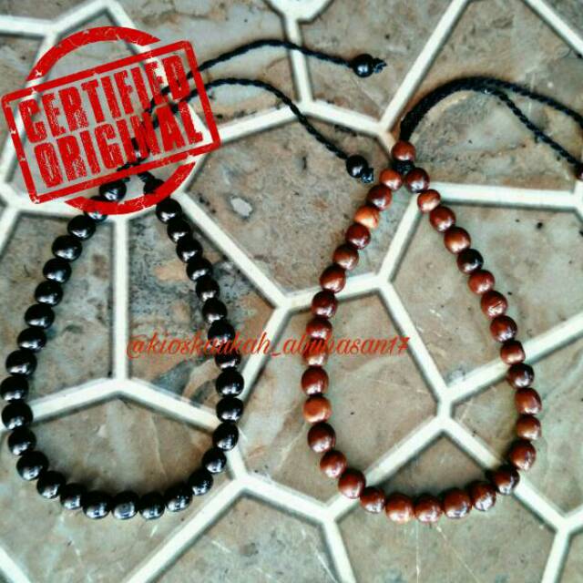 gelang tasbih kaukah / kauka gelang kauka kaukah MERICA kecil 33 HITAM/COKLAT