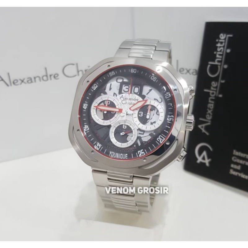 JAM TANGAN PRIA ALEXANDRE CHRISTIE AC6468 SILVER ORIGINAL