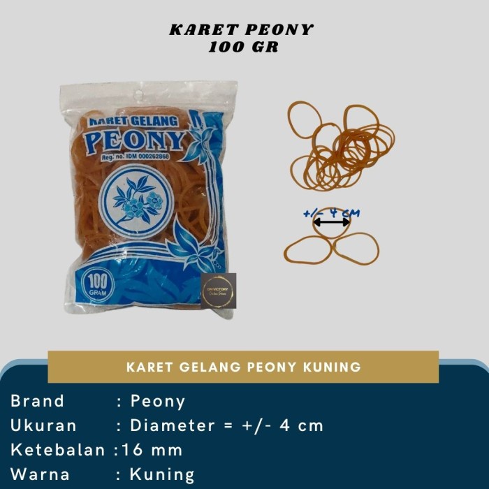 100 Gram - Karet Gelang Peony Kuning Karet Gelang kuning Karet Kuning / Karet Gelang kuning sakura