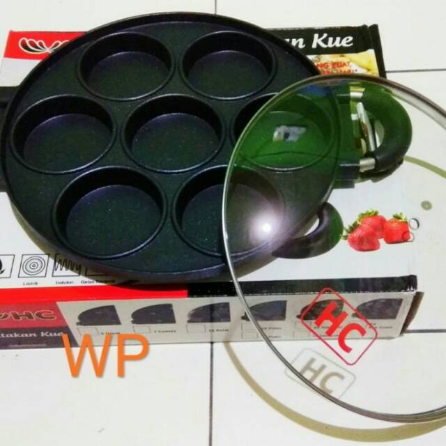 cetakan martabak mini 7 lubang. bahan teplon