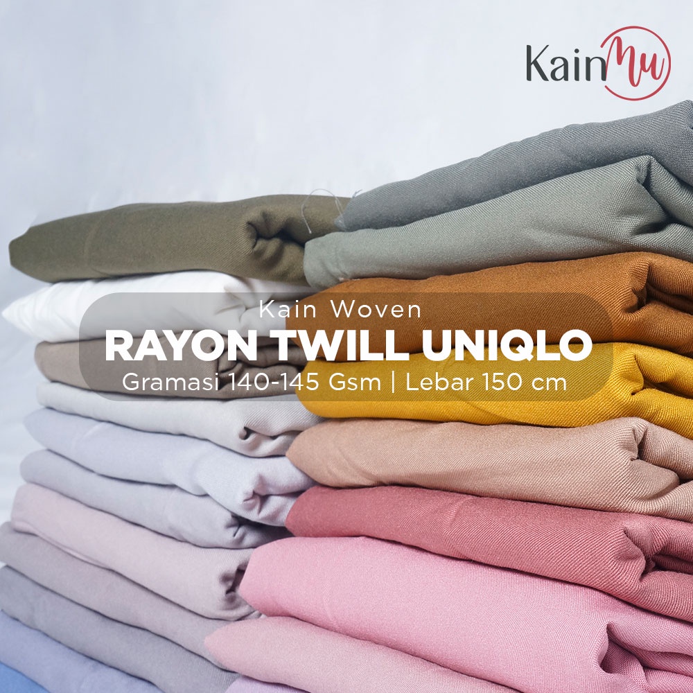 KAIN RAYON TWILL UNIQLO PREMIUM 1ROLL (50YARD)- KAINMU