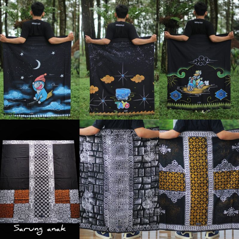 SARUNG BATIK CAP / SARUNG ANAK BATIK CAP / SARUNG WAJADA / SARUNG BATIK MOTIF WAYANG