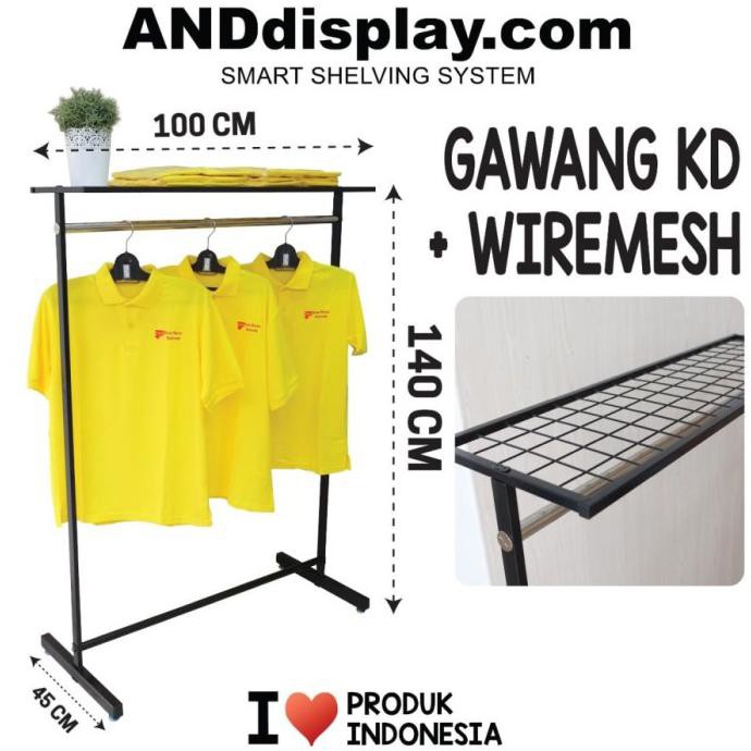GAWANG BAJU KD + WM T.140 CM RAK GANTUNGAN JEMURAN GAWANGAN ANDDISPLAY