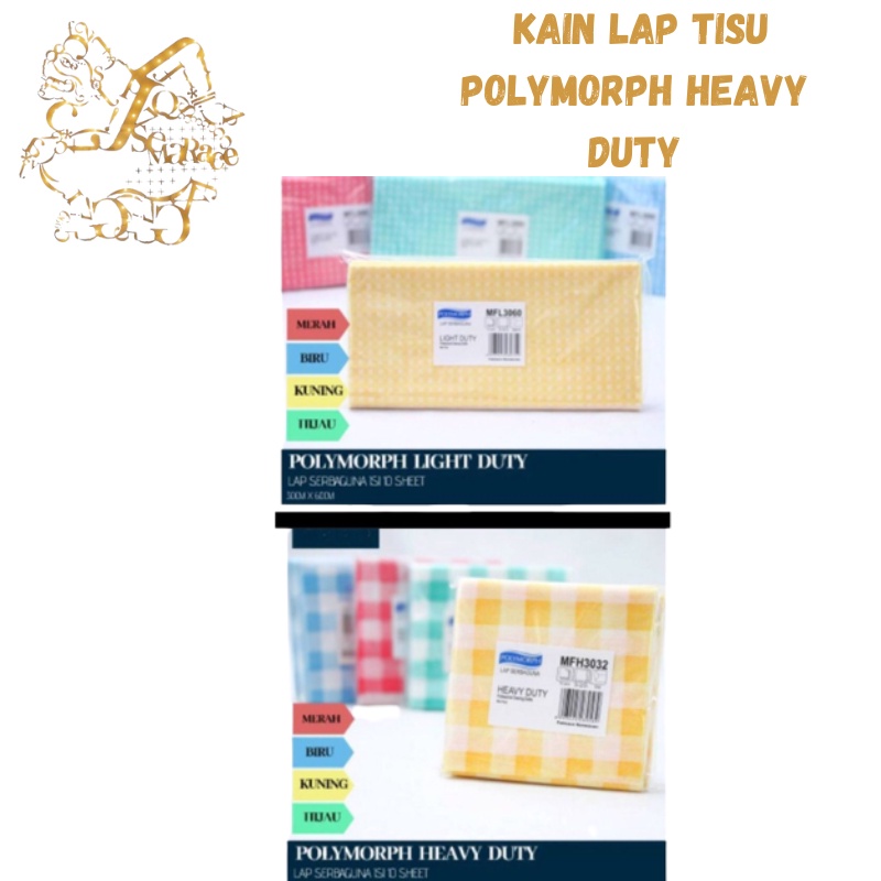 KAIN LAP TISU POLYMORPH ISI 10'S