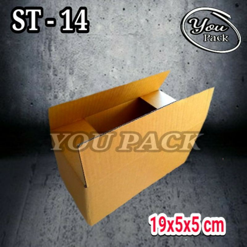

KOTAK KARDUS ST-14 19X5X5 CM COKLAT POLOS DUS BOX PACKING