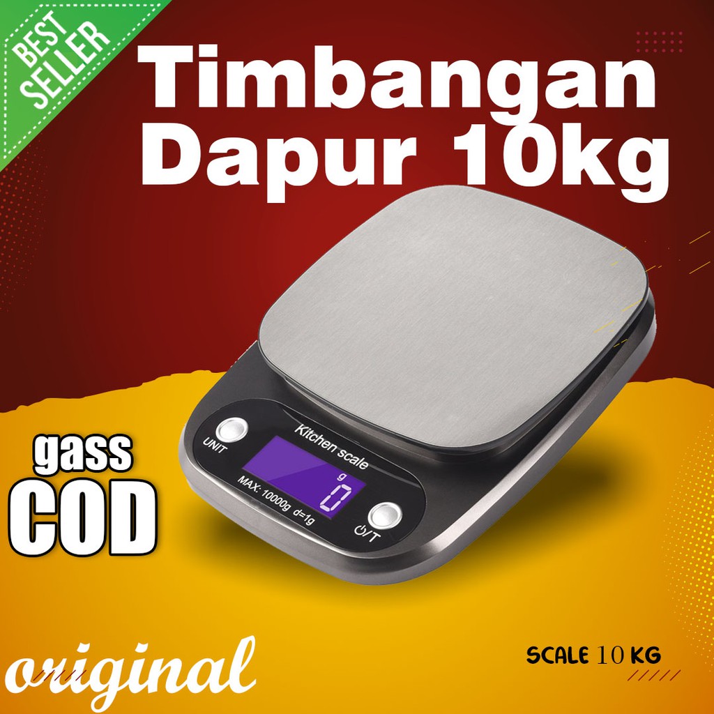 Timbangan Dapur Digital 10kg produk kue makanan stenlis stenless Premium Kitchen Scale High Quality