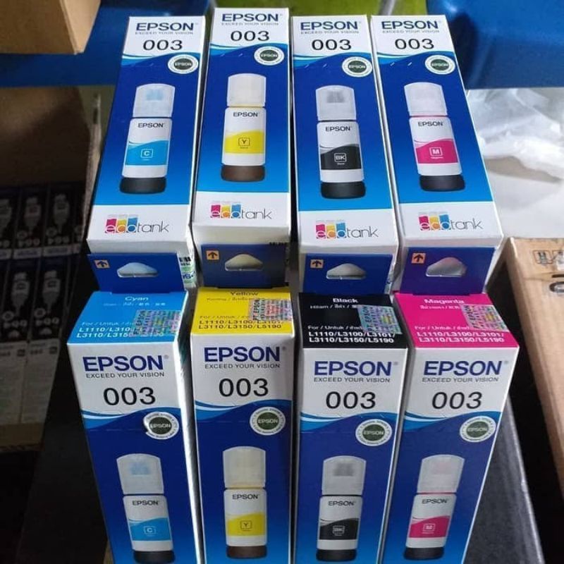 Tinta Epson 003 CMYK Tinta 003 Original Epson Tinta Warna 003