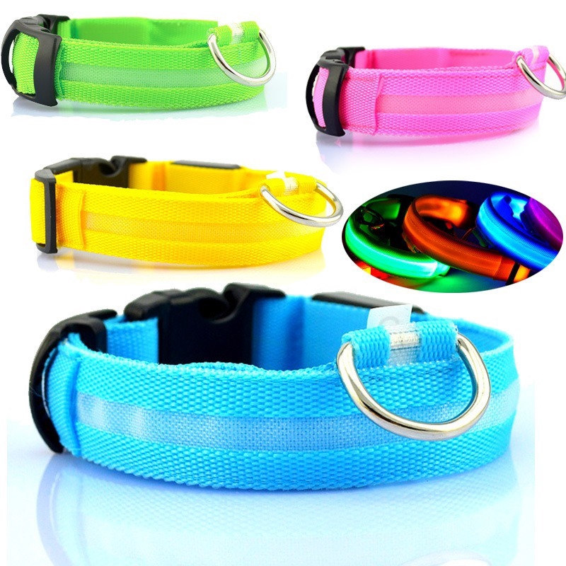 ★〓YUFeiPet〓★ LED Dog Collar, Night Flashing Nylon Webbing Dog Collar  Pet Light Collar Dog Collar Cat Collar Pet Supplies