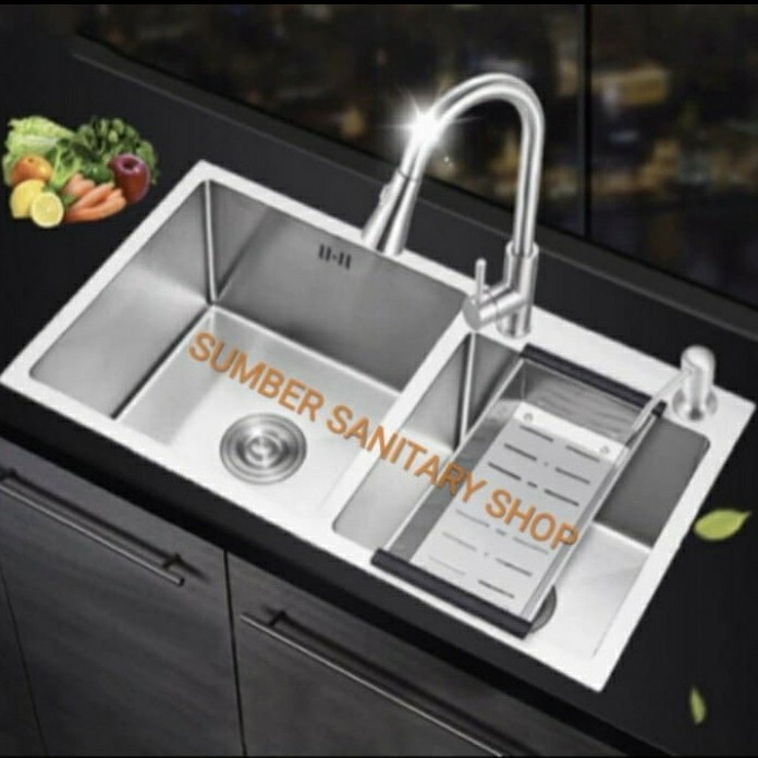 Wastafel - Kitchen Sink Inobe 8245 Komplit Kran Tarik /Bak Cuci Piring Inobe 8245