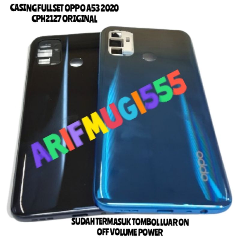 CASING KESING FULLSET BEZZEL BAZEL TUTUP MESIN BACKDOOR OPPO A53 2020 CPH2127 ORIGINAL