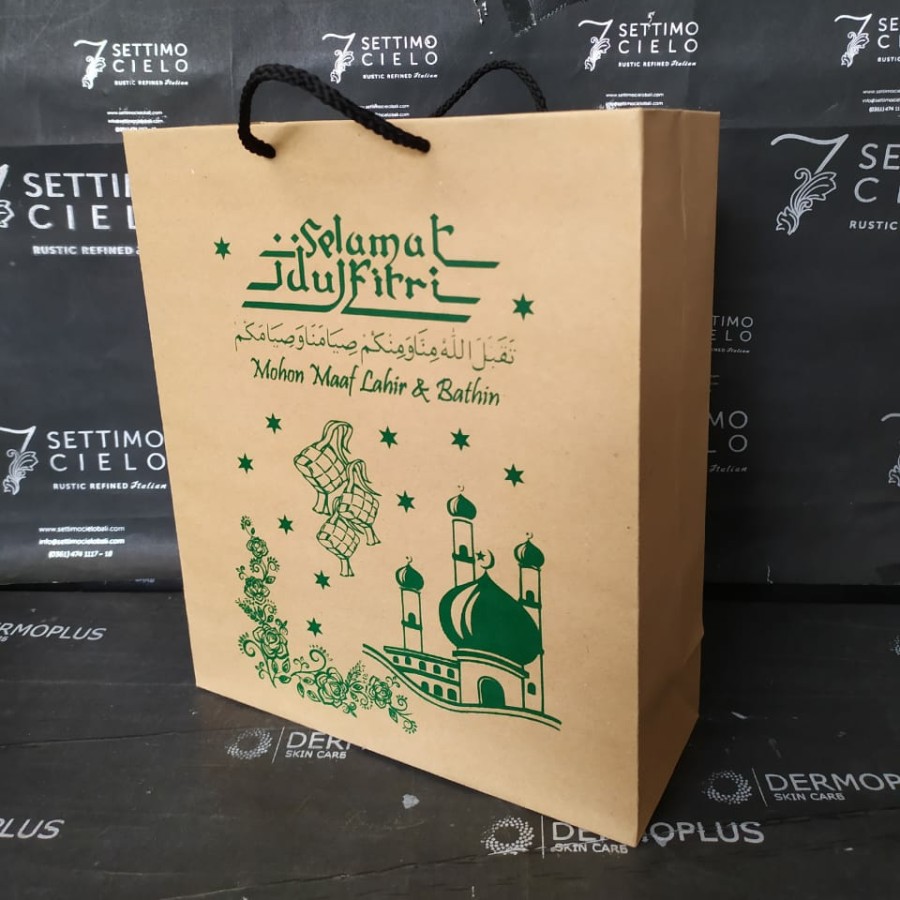 

Paper Bag, Tas Kertas Lebaran Motif Selamat Idul Fitri