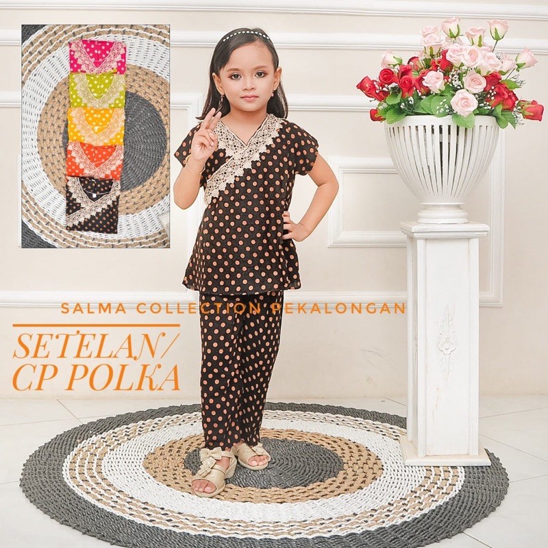 BAJU ANAK SETELAN ANAK 5-7 TH/CP ANAK/SETELAN ARAB/ONE SET/STELAN RENDA MOTIF 5-7 TH/XXL