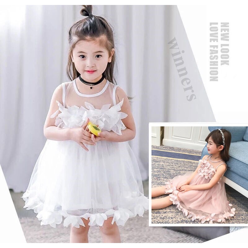 Pakaian Anak Gaun Tutu Chiffon Berenda Gaya Putri Kasual Pakaian Anak Gaun Tutu Chiffon Berenda Gaya Putri Kasual