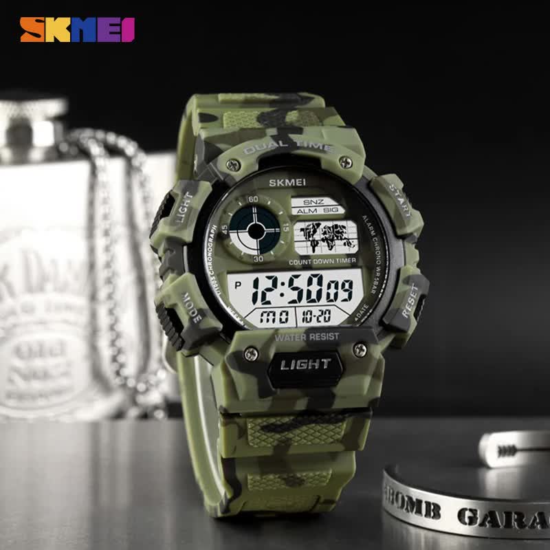 Jam Tangan Pria SKMEI 1723 Digital Double Time Original SKMEI Water resist 3 atm SKMEINDONESIA