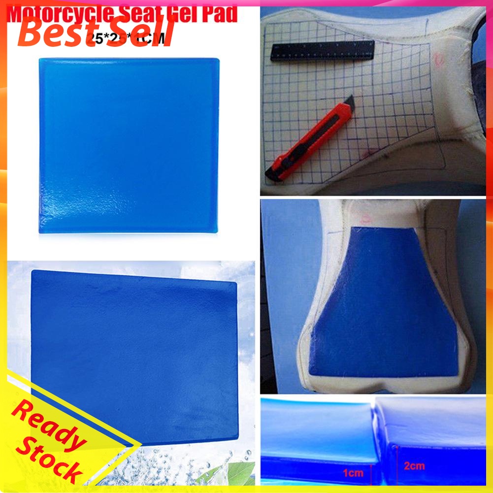 Motorcycle Seat Gel Pad Shock Absorption Mat Comfortable Soft Cushion Blue