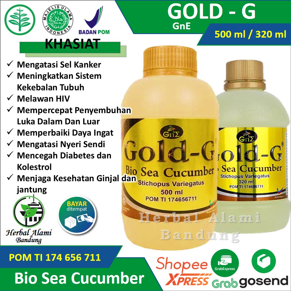 

Jelly Gamat Emas GOLD G 500ml 320ml Bio Sea Cucumber Original Berizin BPOM