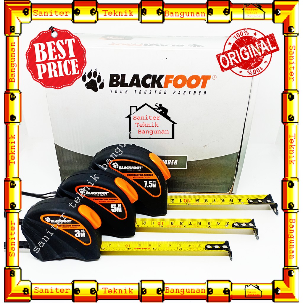 METERAN BLACKFOOT-ALAT UKUR-METERAN ROLL 3M 5M 7.5M